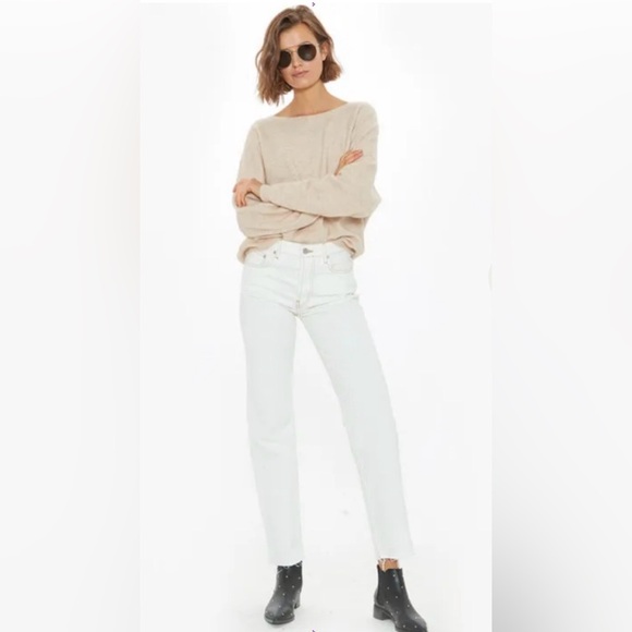Anine Bing Denim - Anine Bing Jackie Straight Leg Jeans in Vanilla Size 28